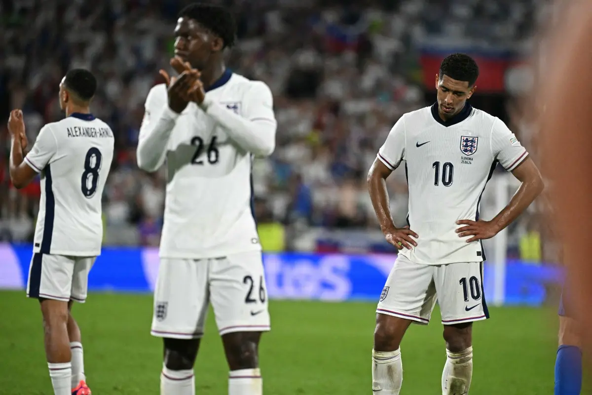 England settle for another disappointing draw against Slovenia, top Euro group