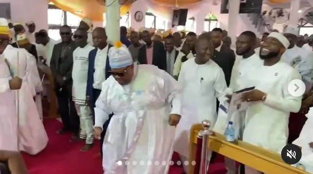 Governor Adeleke Attends Thanksgiving Service at C & S Headquarters