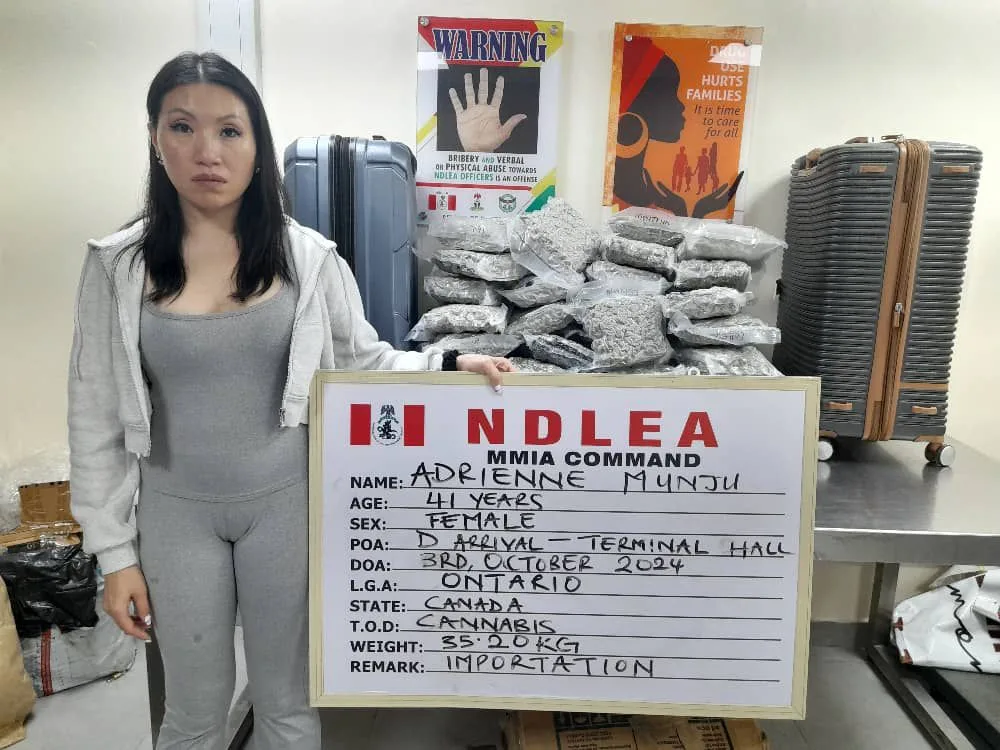 Canadian lady arrested at Lagos airport as NDLEA intercepts N9b worth opioids in Rivers