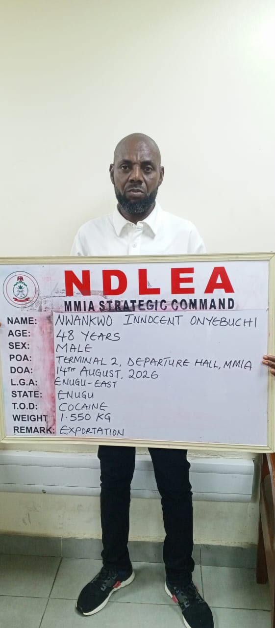 NDLEA arrests India-bound bizman with cocaine, recovers N3.6b Colos, codeine in Lagos . 70-year-old grandpa nabbed, large consignments of opioids, others seized in Kano, Kwara, Edo, Plateau, Oyo, Delta sweeps
